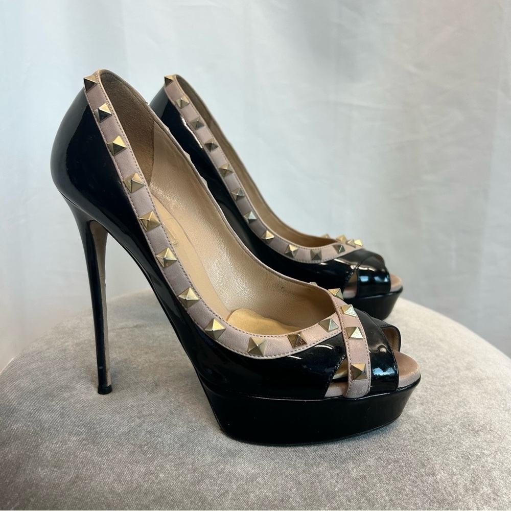 Studded Black Stiletto Heels